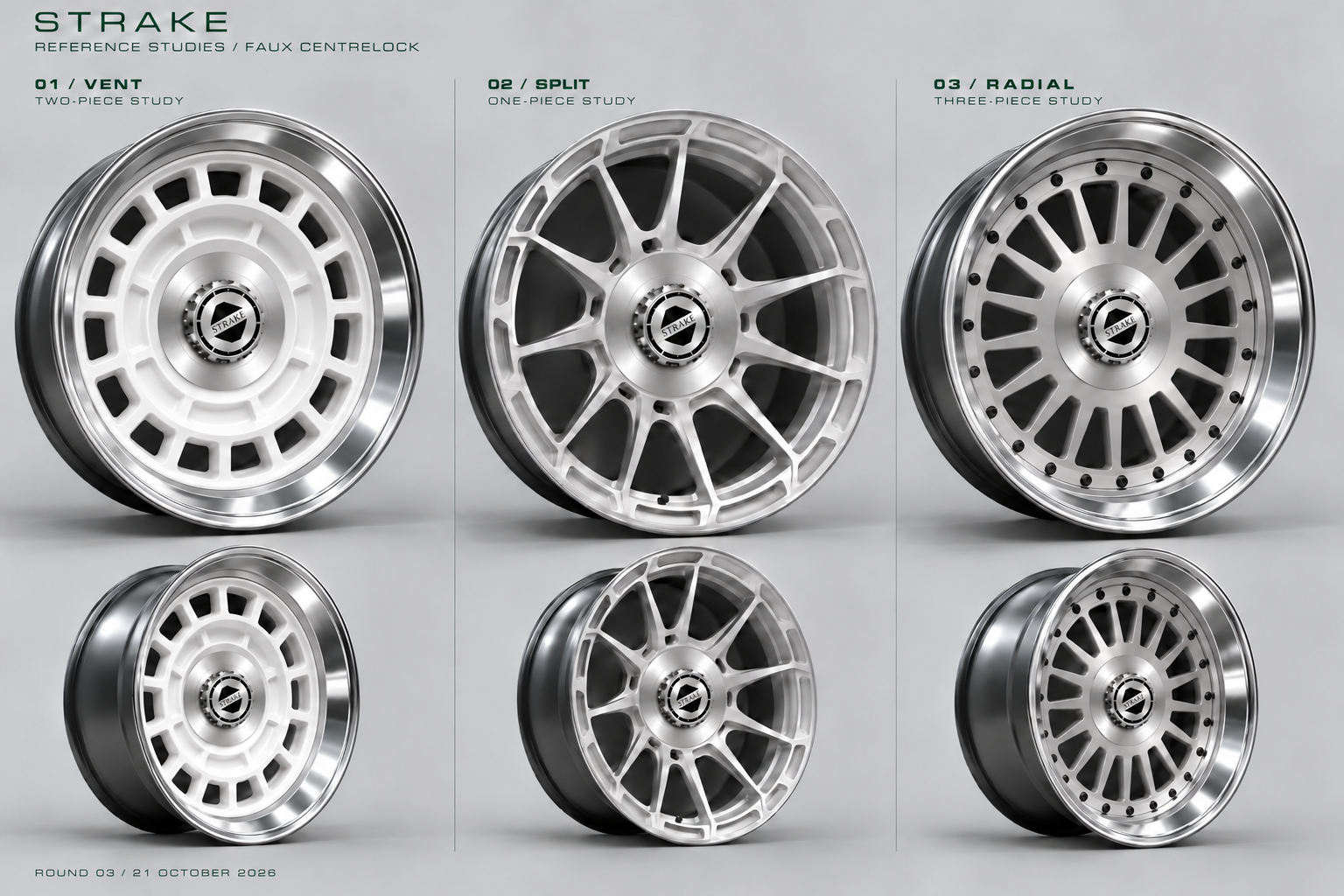 STRAKE Signature 01 / Vent, white centre / polished rim